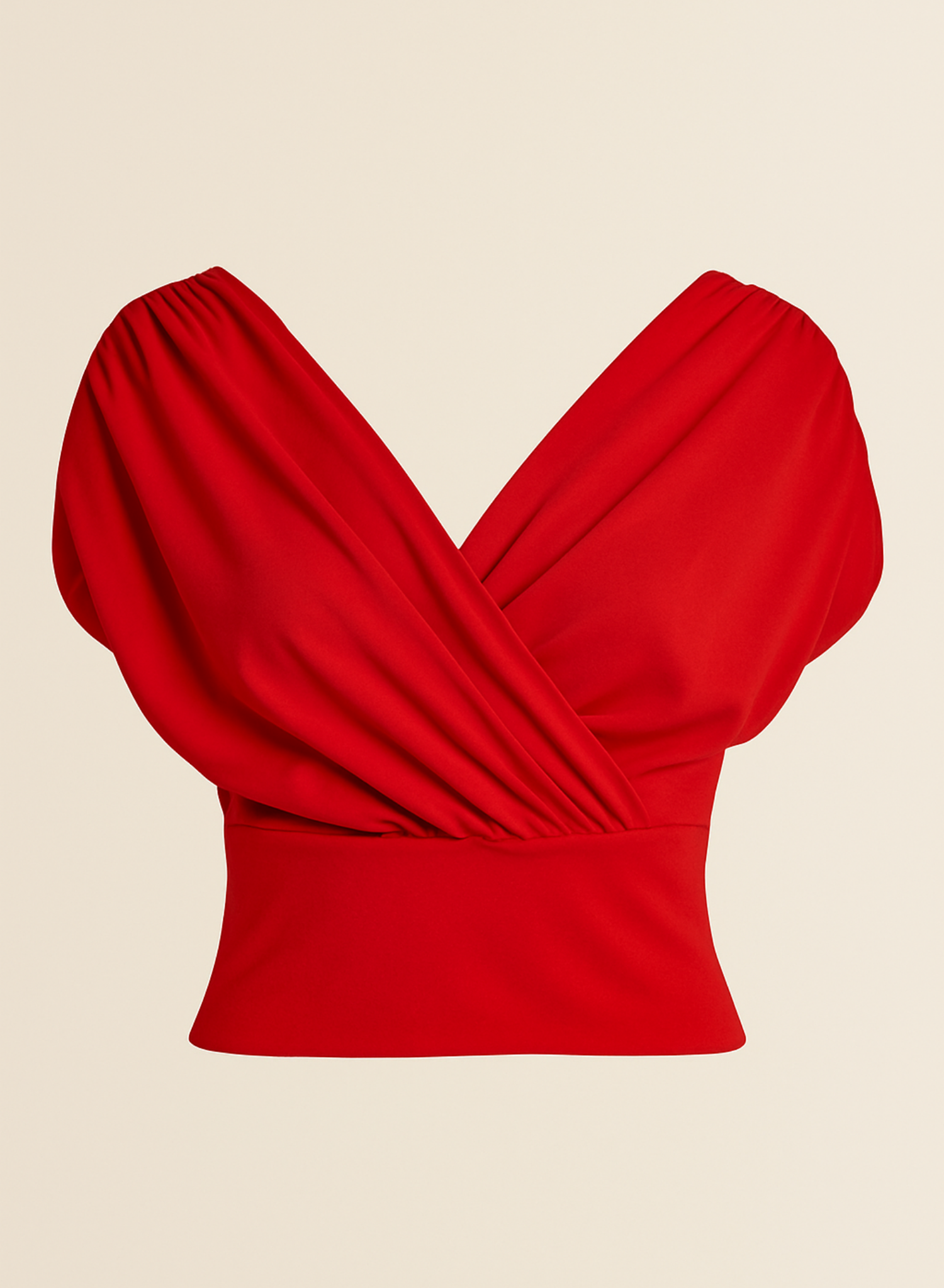 BLUSA ESCOTE V COLOR ROJO